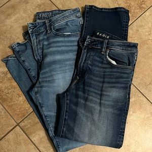 Men, American Eagle jeans. 2 pair 34x32